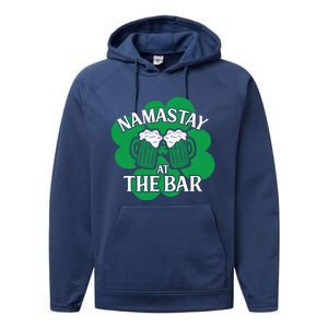 Namastay Yoga Joke Ireland Irish Proud Meaningful Gift Performance Fleece Hoodie