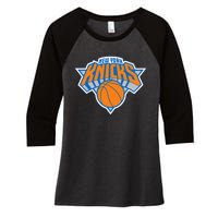 New York Knicks Women's Tri-Blend 3/4-Sleeve Raglan Shirt