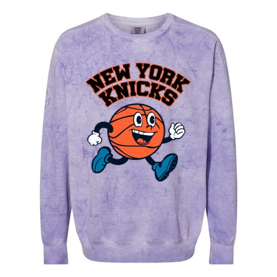 New York Knicks Basketball Running Colorblast Crewneck Sweatshirt