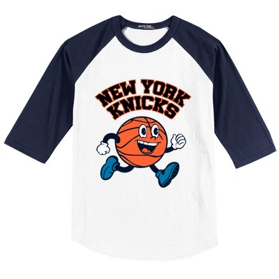 New York Knicks Basketball Running Baseball Sleeve Shirt