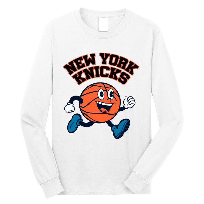 New York Knicks Basketball Running Long Sleeve Shirt