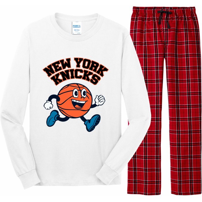 New York Knicks Basketball Running Long Sleeve Pajama Set