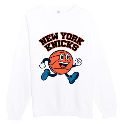 New York Knicks Basketball Running Premium Crewneck Sweatshirt