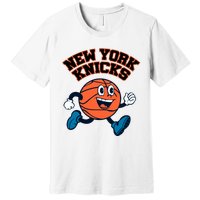 New York Knicks Basketball Running Premium T-Shirt