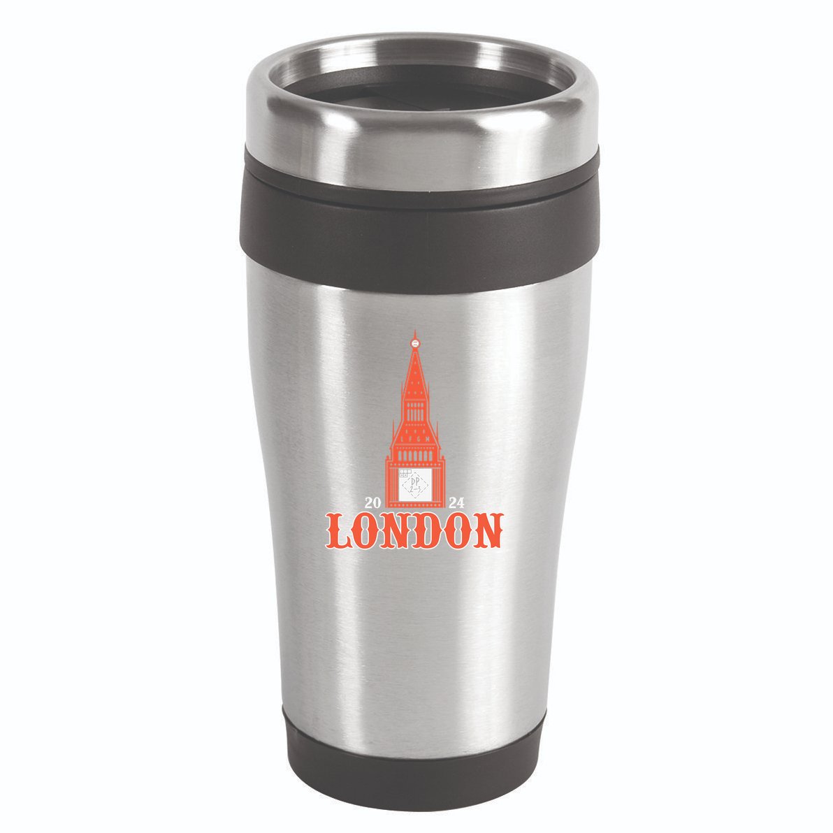 New York London Clock Tower 16oz Travel Tumbler