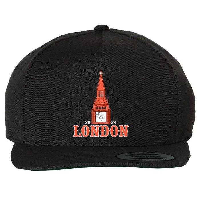 New York London Clock Tower Wool Snapback Cap