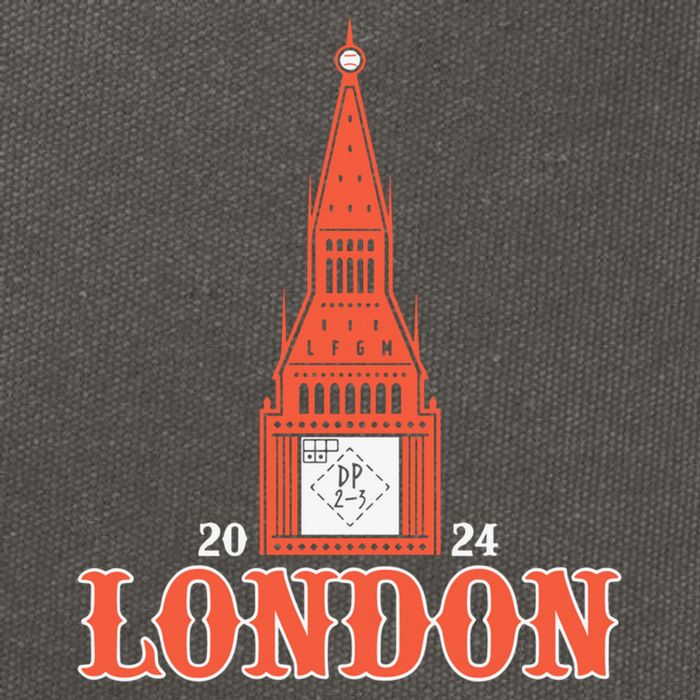 New York London Clock Tower Cotton Canvas Backpack