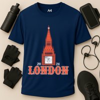 New York London Clock Tower Cooling Performance Crew T-Shirt