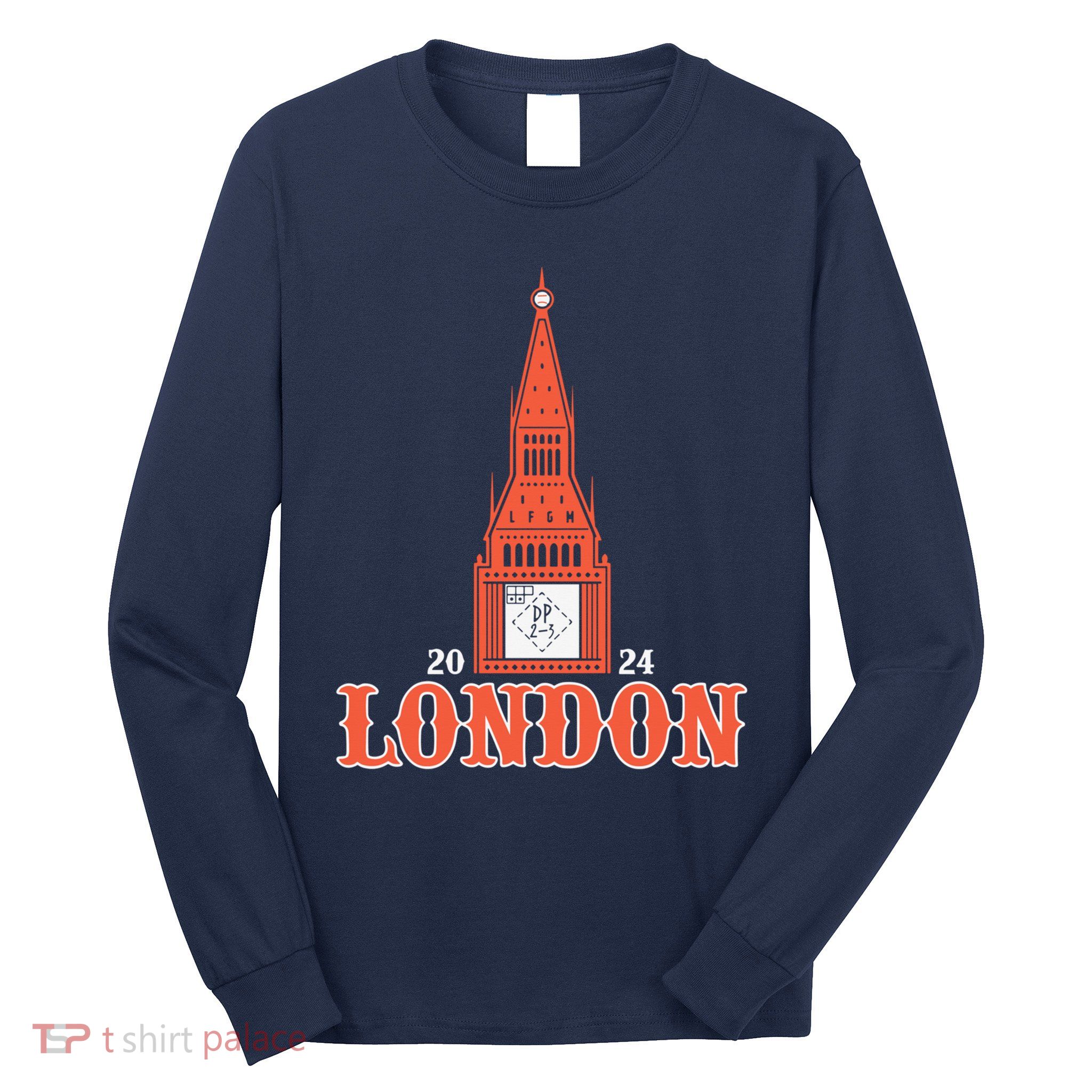 New York London Clock Tower Long Sleeve Shirt