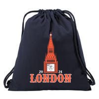 New York London Clock Tower Drawstring Bag