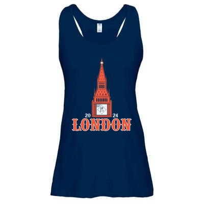 New York London Clock Tower Ladies Essential Flowy Tank