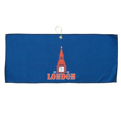 New York London Clock Tower Large Microfiber Waffle Golf Towel