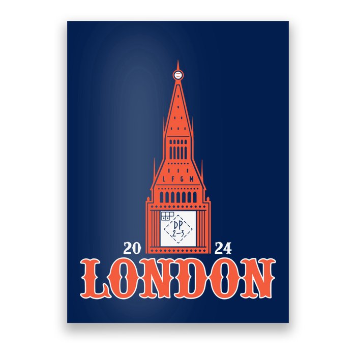 New York London Clock Tower Poster