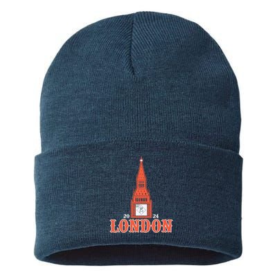 New York London Clock Tower Sustainable Knit Beanie