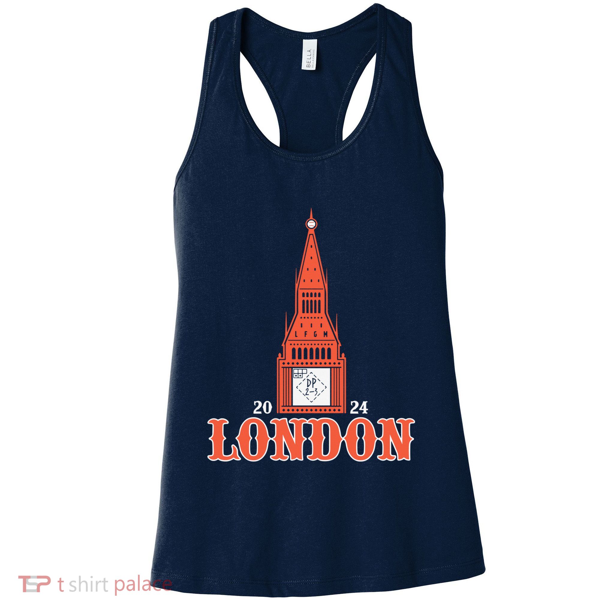 New York London Clock Tower Womens Tank Top