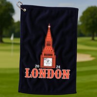 New York London Clock Tower Golf Towel