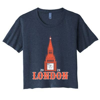 New York London Clock Tower Crop Top