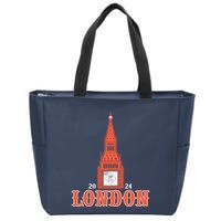 New York London Clock Tower Zip Tote Bag