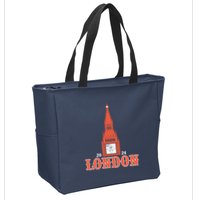 New York London Clock Tower Zip Tote Bag