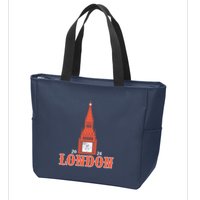 New York London Clock Tower Zip Tote Bag