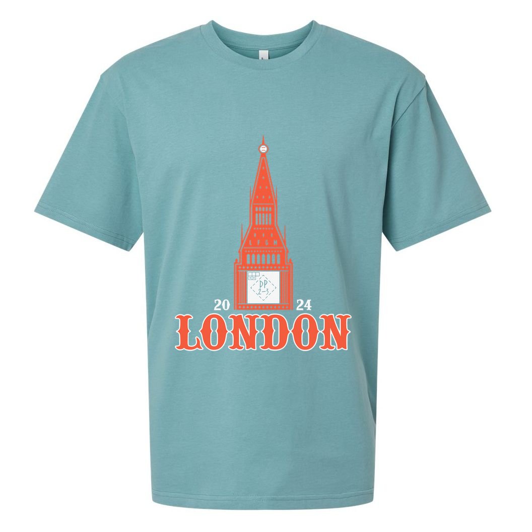 New York London Clock Tower Sueded Cloud Jersey T-Shirt