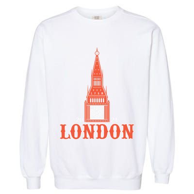 New York London Clock Tower Garment-Dyed Sweatshirt
