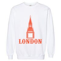 New York London Clock Tower Garment-Dyed Sweatshirt