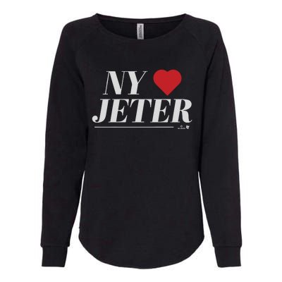 New York Loves Jeter Womens California Wash Sweatshirt