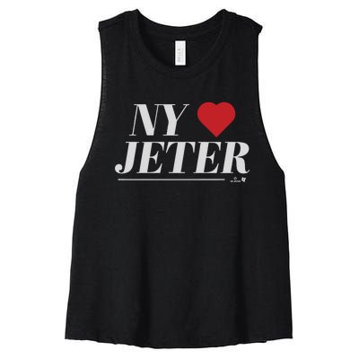 New York Loves Jeter Women's Racerback Cropped Tank