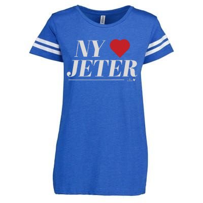 New York Loves Jeter Enza Ladies Jersey Football T-Shirt