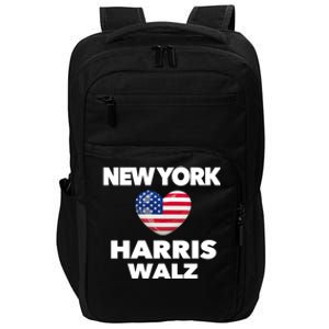 New York Loves Harris Walz America Usa Election Democrat Gift Impact Tech Backpack