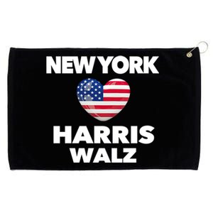 New York Loves Harris Walz America Usa Election Democrat Gift Grommeted Golf Towel