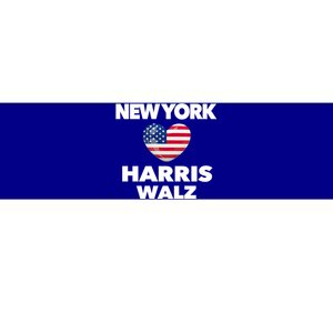 New York Loves Harris Walz America Usa Election Democrat Gift Bumper Sticker