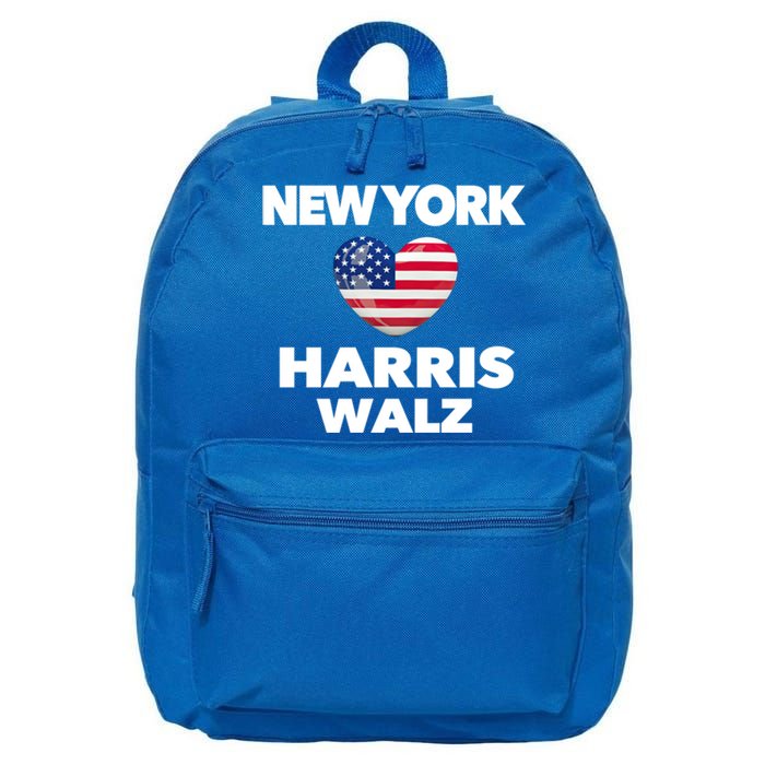 New York Loves Harris Walz America Usa Election Democrat Gift 16 in Basic Backpack