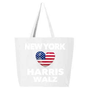 New York Loves Harris Walz America Usa Election Democrat Gift 25L Jumbo Tote