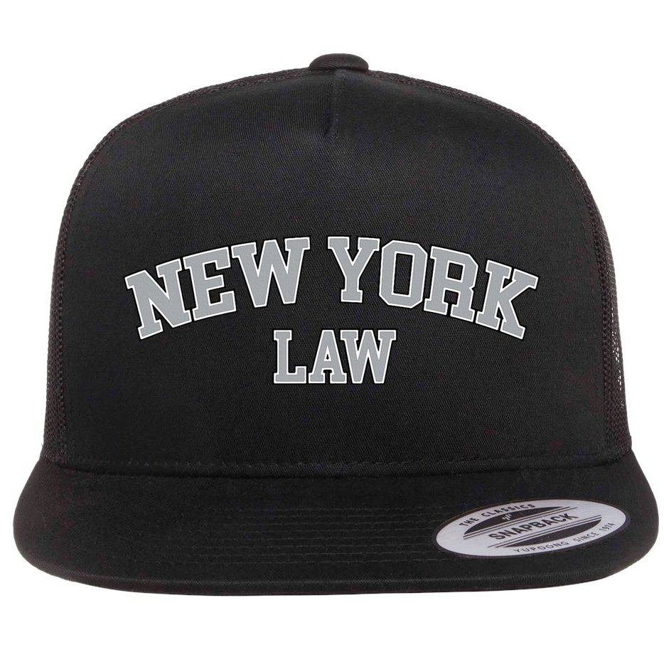 New York Lawyer Attorney Bar Graduate School Law Gift Flat Bill Trucker Hat