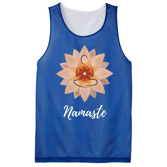 Namaste Yoga Lover Cool Gift Mesh Reversible Basketball Jersey Tank