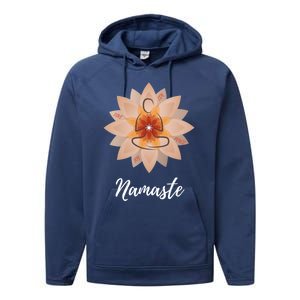 Namaste Yoga Lover Cool Gift Performance Fleece Hoodie