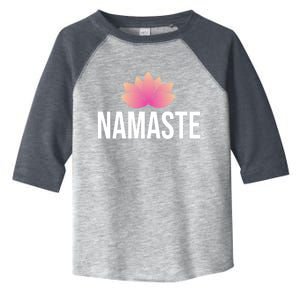 Namaste Yoga Lotus Flower Gift Toddler Fine Jersey T-Shirt