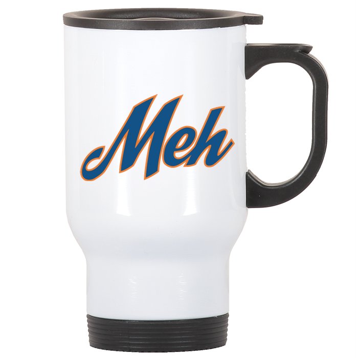 New York Meh Stainless Steel Travel Mug