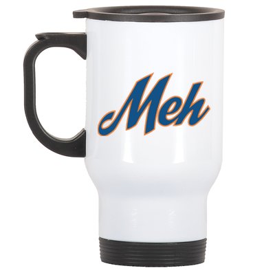 New York Meh Stainless Steel Travel Mug