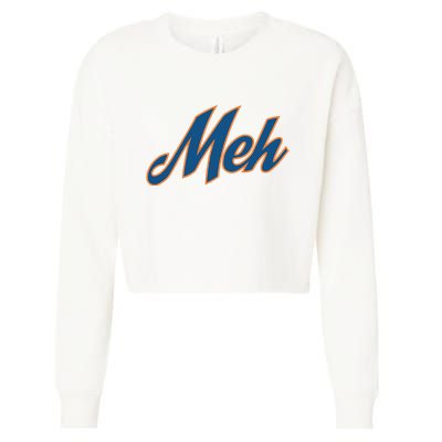 New York Meh Cropped Pullover Crew