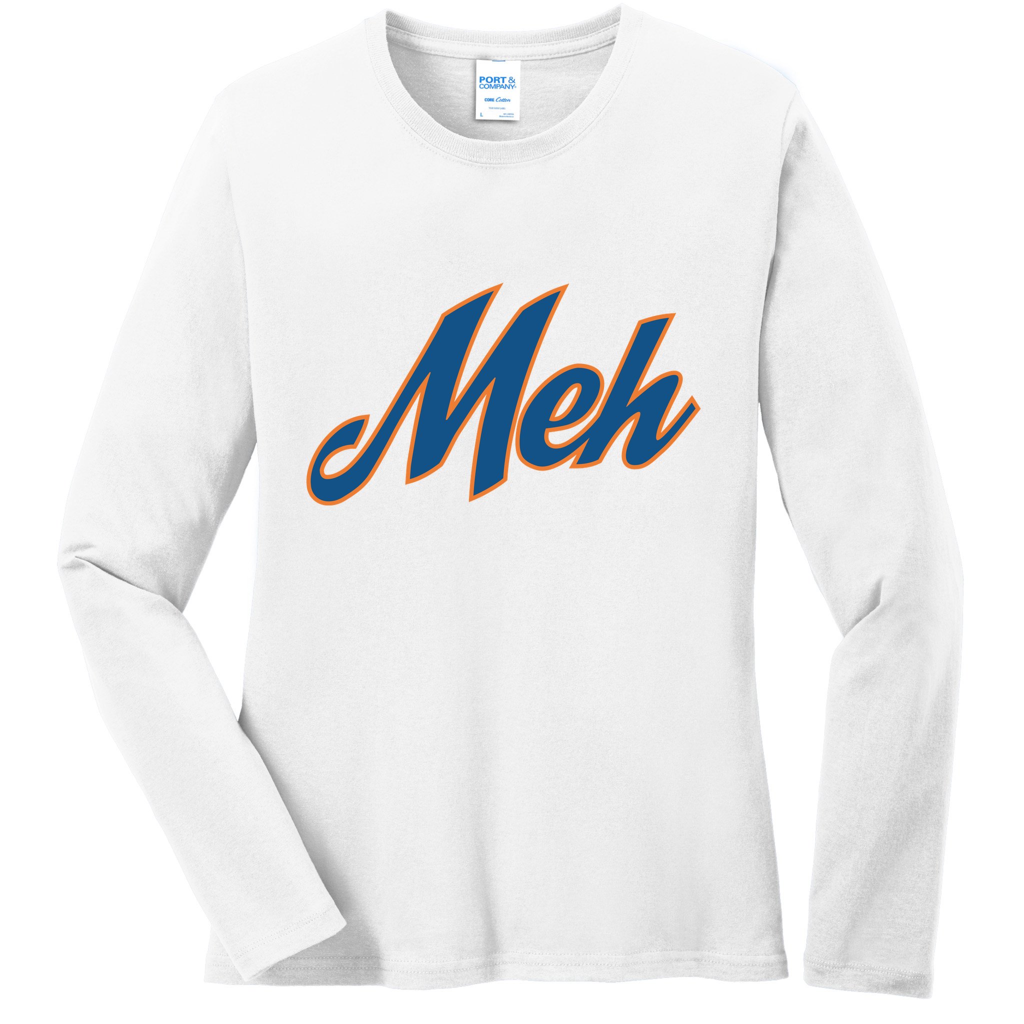 New York Meh Ladies Long Sleeve Shirt