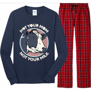 Not Your Mom Not Your Milk Vegan Message Statement Long Sleeve Pajama Set