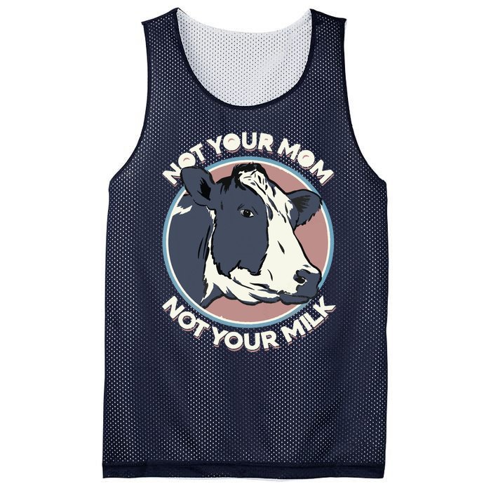 Not Your Mom Not Your Milk Vegan Message Statement Mesh Reversible Basketball Jersey Tank