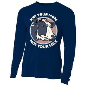 Not Your Mom Not Your Milk Vegan Message Statement Cooling Performance Long Sleeve Crew