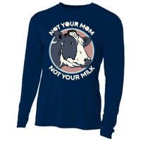 Not Your Mom Not Your Milk Vegan Message Statement Cooling Performance Long Sleeve Crew