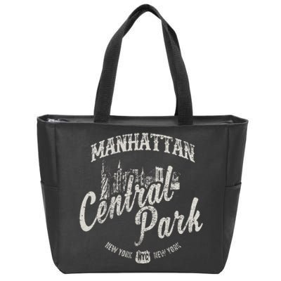 New York Manhattan Central Park Zip Tote Bag