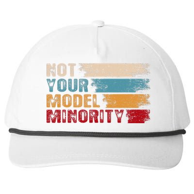 Not Your Model Minority Stop Asian Hate Proud Af To Be Asian Snapback Five-Panel Rope Hat