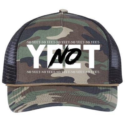 No Yeet Retro Rope Trucker Hat Cap